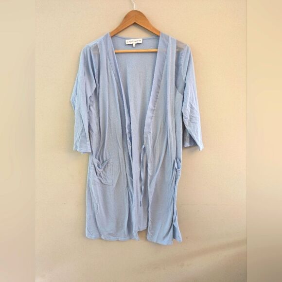 Laurence Tavernier Blue Cotton Robe Size M - Picture 1 of 7